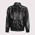 Men’s A2 Leather Aviator Jacket – Winter Flight Bomber Style
