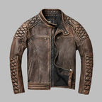 Men’s Vintage Cafe Racer Leather Jacket