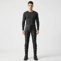 Men’s Handmade Black Leather Warrior Pants