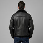 Men’s Black B3 Aviator Shearling Leather Jacket