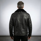 Men’s Aviator Bomber Leather Jacket – Classic Pilot Flight Style