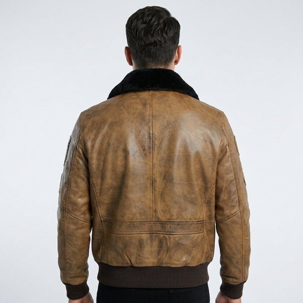 Men’s Aviator Flying Pilot Bomber Jacket