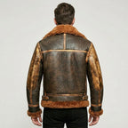 Men’s B3 Aviator Shearling Jacket – Classic Bomber Leather Flight Coat