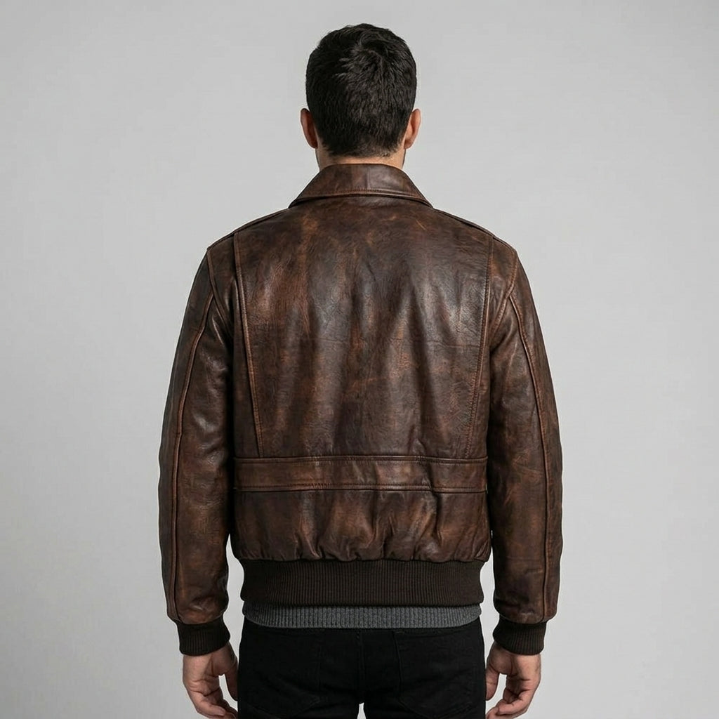 Men’s Aviator Brown WWII Flying Bomber Jacket