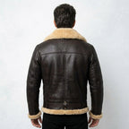 Pinnacle B-3 Shearling Bomber Leather Jacket