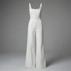 White Sleeveless Jumpsuit