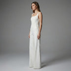 White Sleeveless Jumpsuit