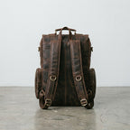 Vintage Brown Genuine Leather Laptop Backpack for Travel & Work