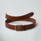 Outfitters Brown Faux Leather Belt with Antique Buckle