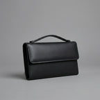Elegant Black Leather Clutch Bag for Women