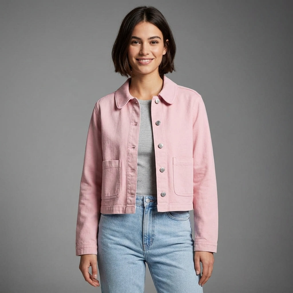 Blush Classic Pink Denim Jacket