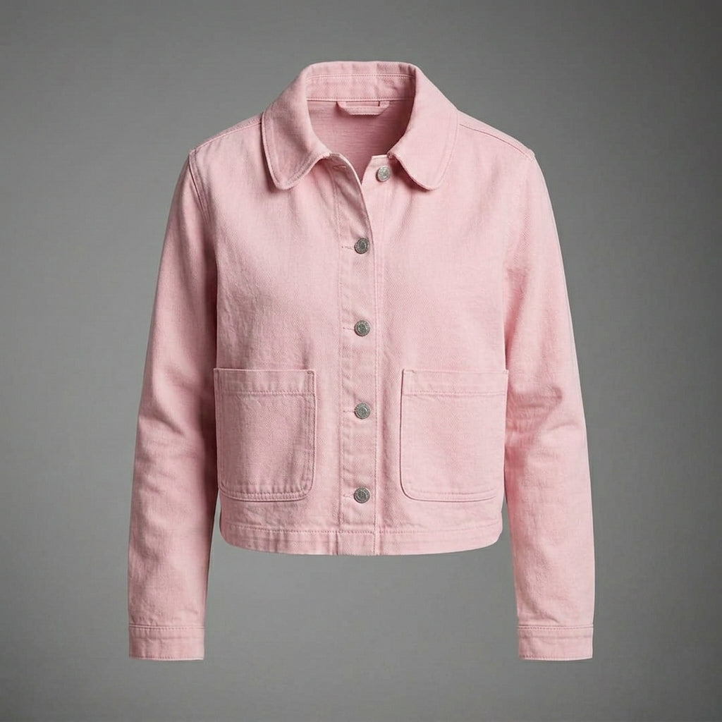 Blush Classic Pink Denim Jacket