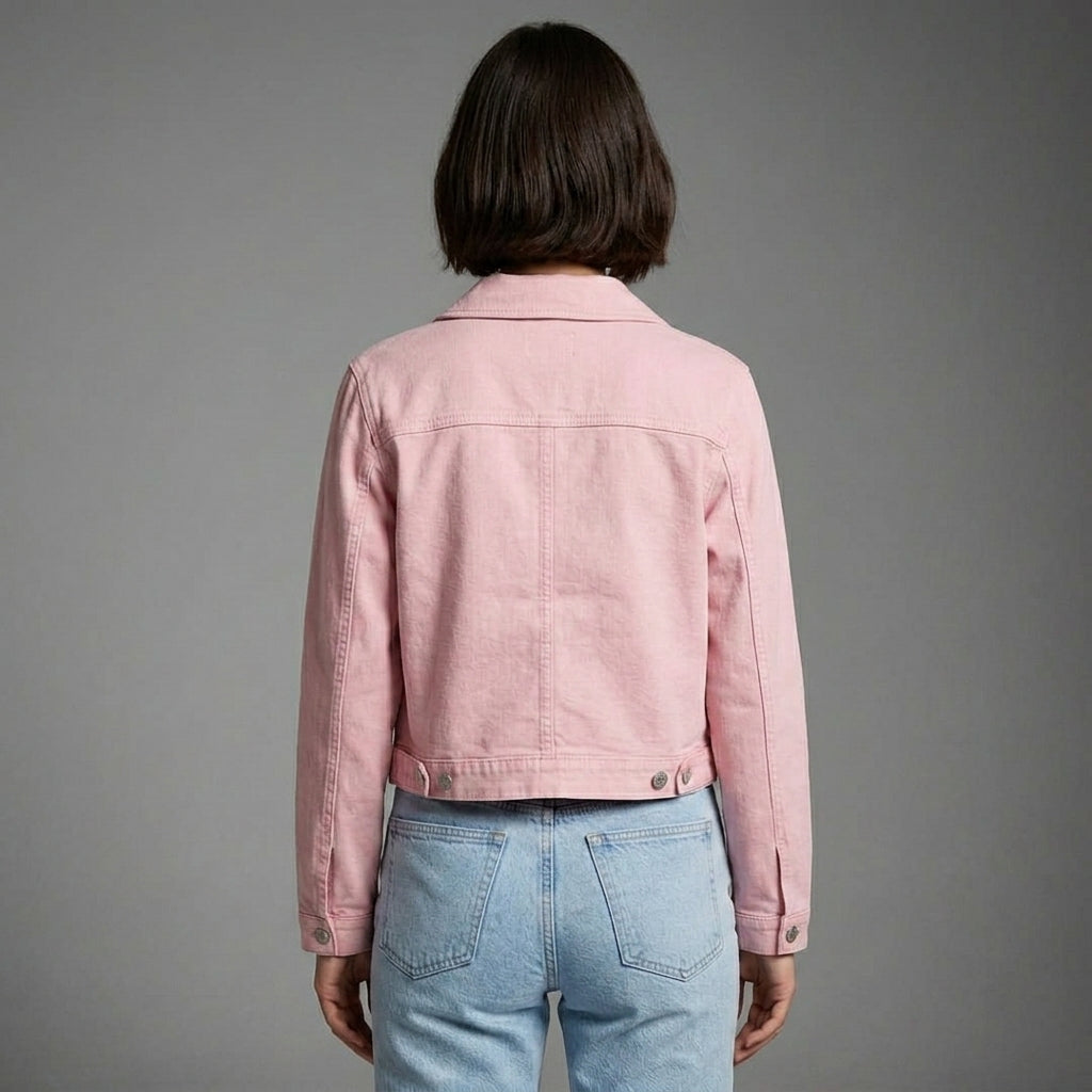 Blush Classic Pink Denim Jacket