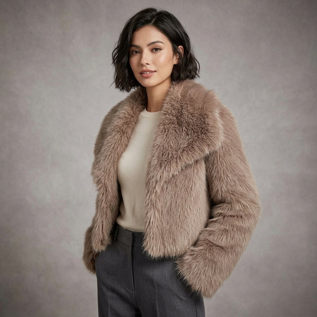 Brown Faux Fur Coat