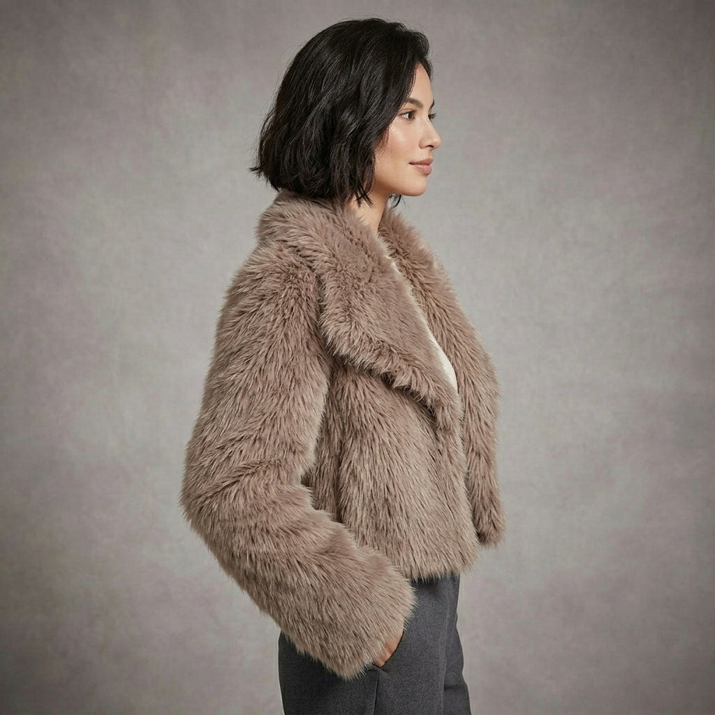 Brown Faux Fur Coat
