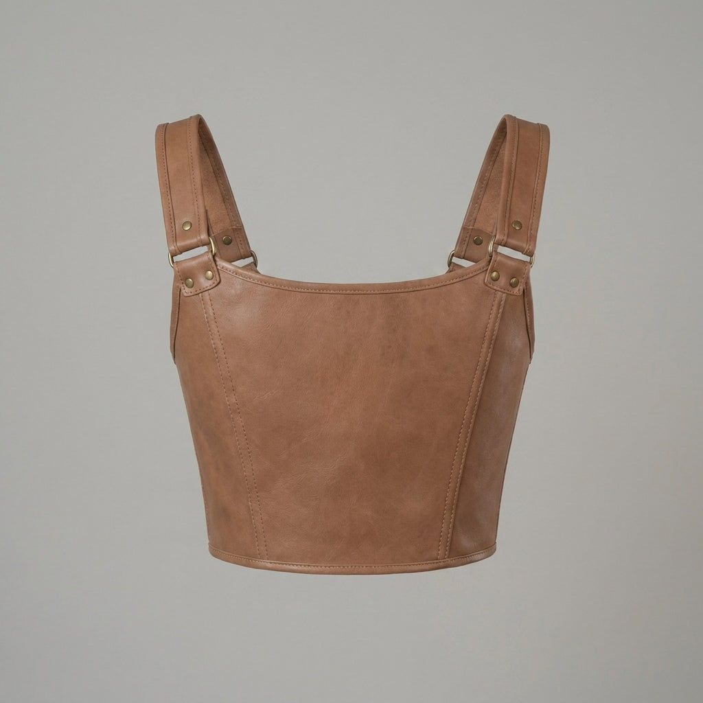 Brown Leather Renaissance Corset Belt