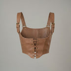 Brown Leather Renaissance Corset Belt