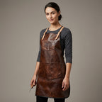 Brown Leather Work Apron