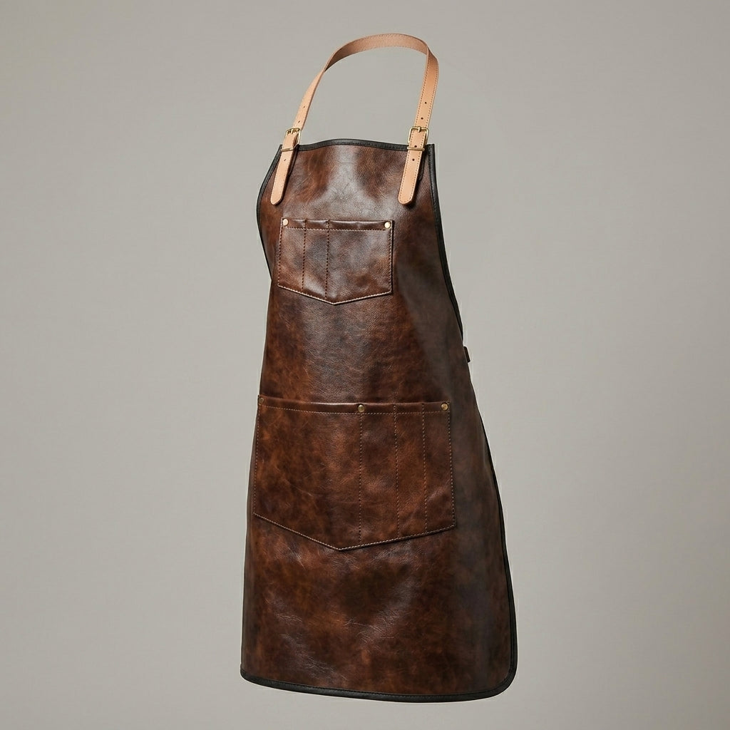 Brown Leather Work Apron