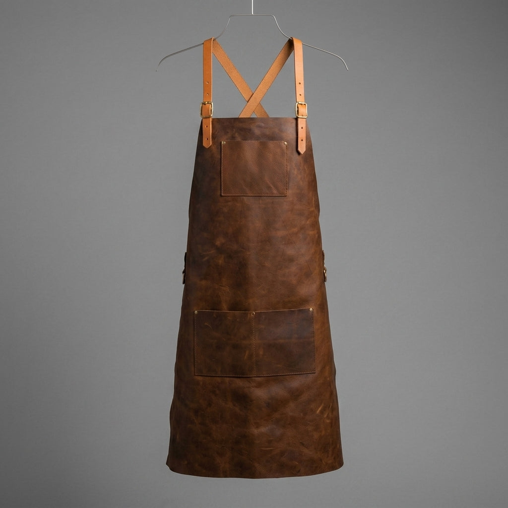 Brown Leather Work Apron