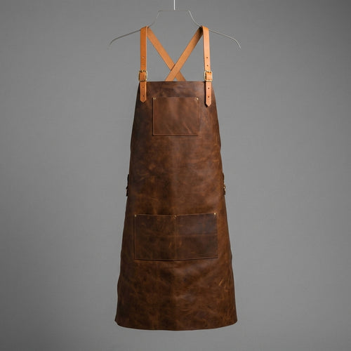 Brown Leather Work Apron