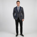 Men’s Blue Leather Coat – Hit Style Slim Fit Longline Jacket