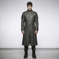 Men’s Punk Rave Gothic Trench Coat – Dark Alternative Long Coat Style
