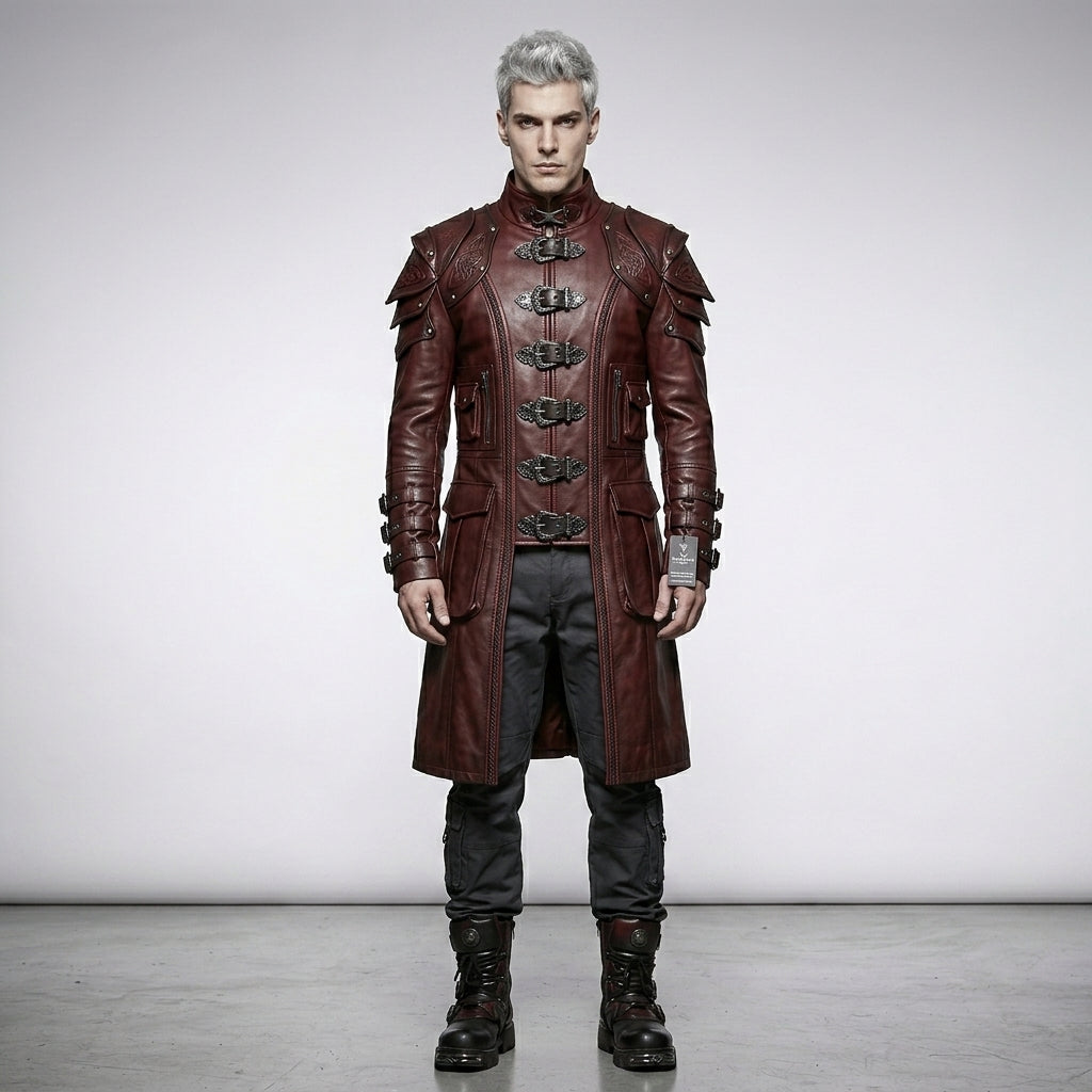 Men’s Devil Fashion Warhammer Red Gothic Coat