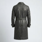 Men’s Royson Black Leather Duster Coat