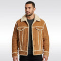Men’s Brown Shearling Trucker Jacket