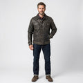 Men’s Distressed Leather Trucker Jacket