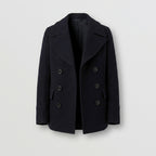 Men’s Dark Blue Wool Navy Peacoat – Classic Double-Breasted Winter Coat