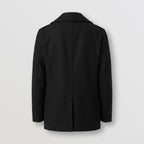 Men’s Dark Blue Wool Navy Peacoat – Classic Double-Breasted Winter Coat