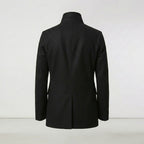 Men’s Black Navy Fleece Peacoat – Classic Double-Breasted Winter Coat