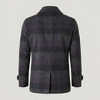 Men’s Dark Navy Wool Peacoat – Classic Double-Breasted Winter Coat