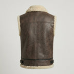 Men’s B3 Shearling Sheepskin Leather Vest – Classic Aviator Winter Gilet