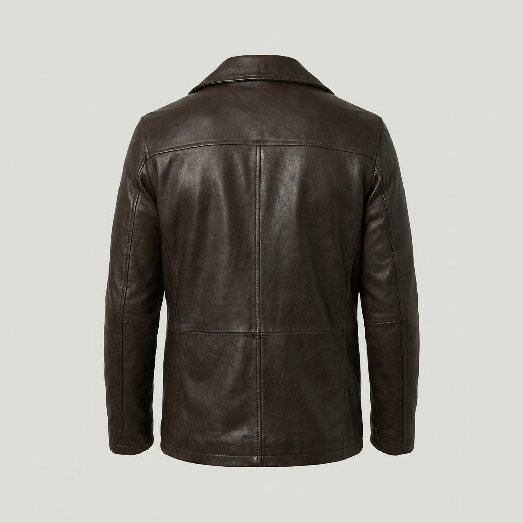 Strellson Foster Leather Peacoat Jacket