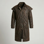 Men’s Low Rider Leather Duster Coat – Durable Western Outback Style