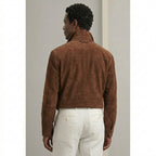 Men’s Brown Suede Field Leather Jacket