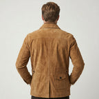 Men’s Brown Suede Field Leather Jacket - Jackets Kingdom