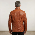 Men’s Light Brown Field Leather Jacket