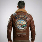 Men’s Aviator Leather Jacket – Classic Pilot Bomber Style