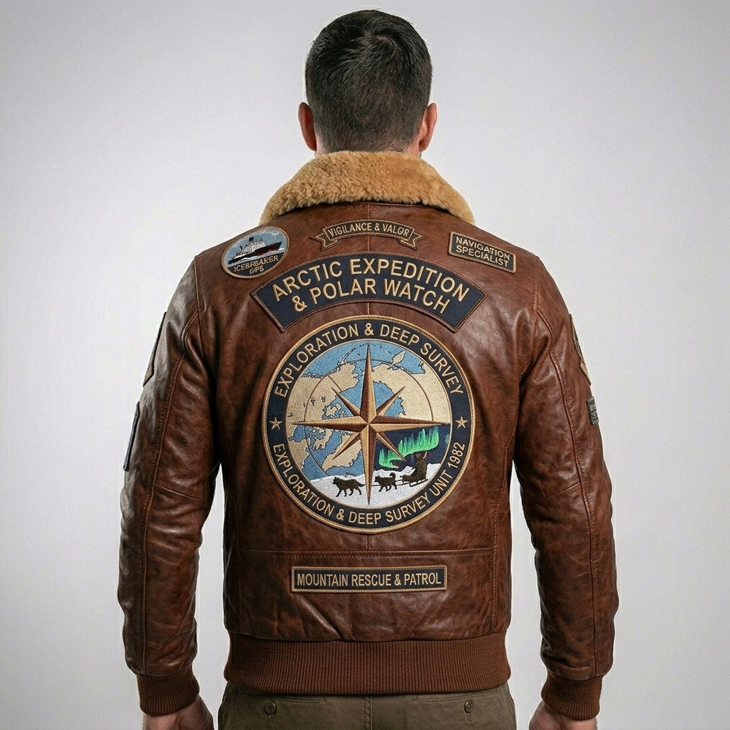 Men’s Aviator Leather Jacket – Classic Pilot Bomber Style