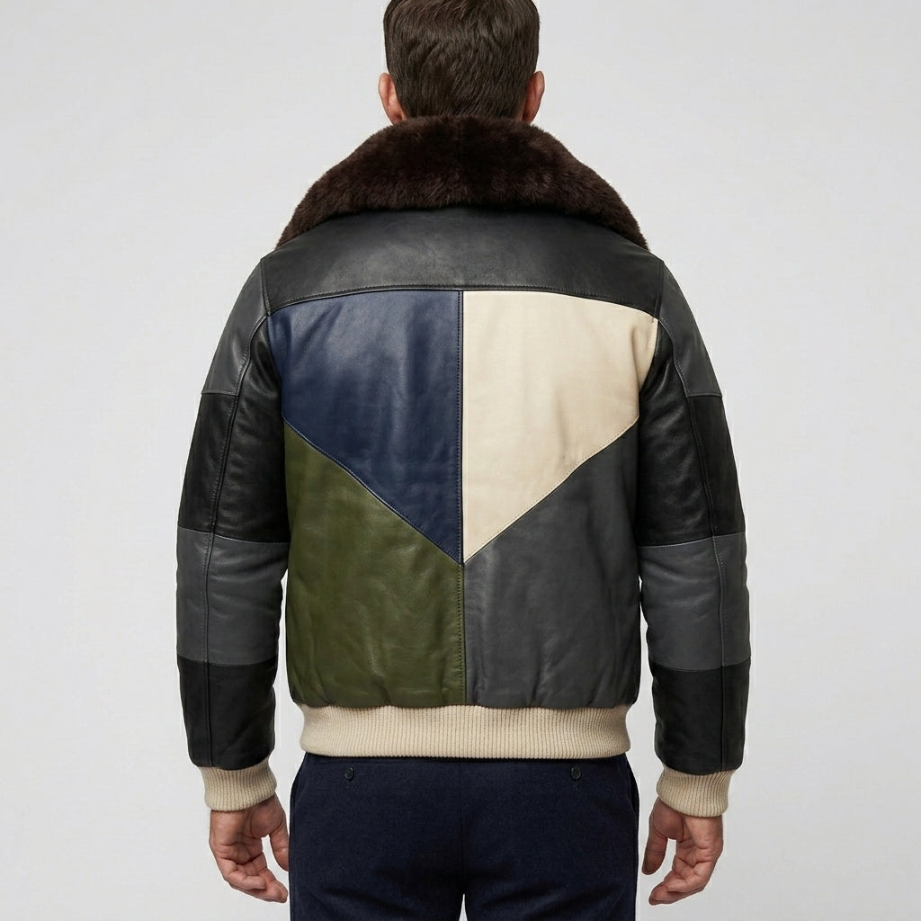 Women’s Leather Bomber Jacket – Classic Street Style Outerwear