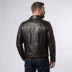 Men’s Black Hooded Leather Jacket