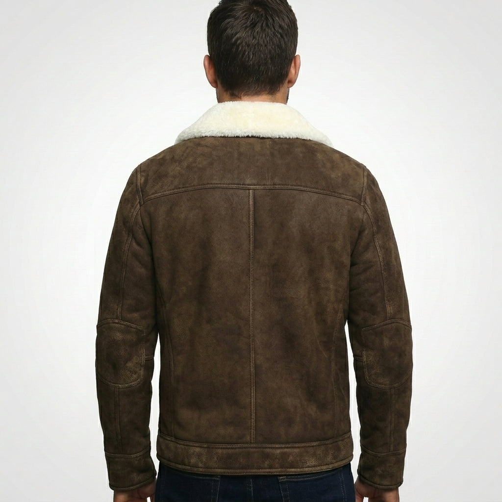 Men’s Vintage Spanish Merino Shearling Leather Jacket