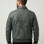 Men’s Slim Fit Black Aviator Pilot Jacket – Modern Flight Bomber Style