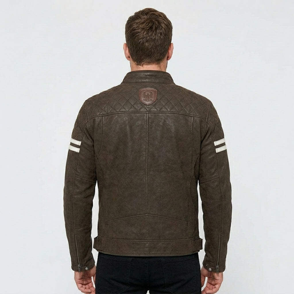 Men’s Merlin Hixon Heritage Motorcycle Jacket – Classic Vintage Biker Style