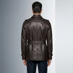 Men’s Leather Trench Coat – Classic Longline Premium Style