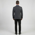 Men’s Blue Leather Coat – Hit Style Slim Fit Longline Jacket
